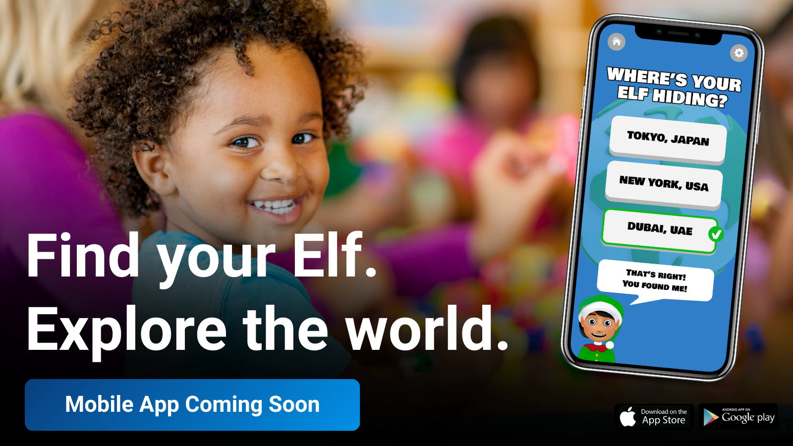 Exciting news! The Where’s My Elf app is launching soon.